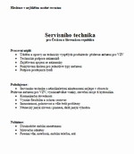 Servisní technik pro ČR a SR